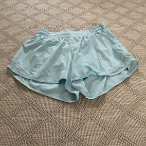 blue lululemon Hotty hot shorts